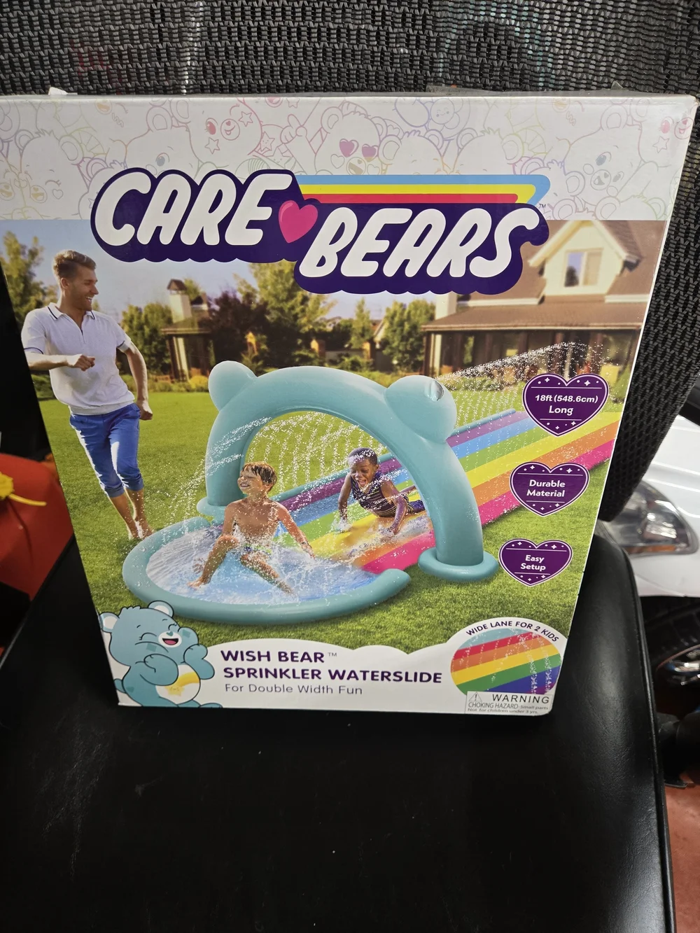 Care Bears Wish Bear Teal Blue Rainbow Sprinkler Waterslide
